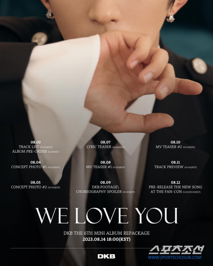 다크비, 8월 14일 미니 6집 리패키지 앨범 'We Love You'로…