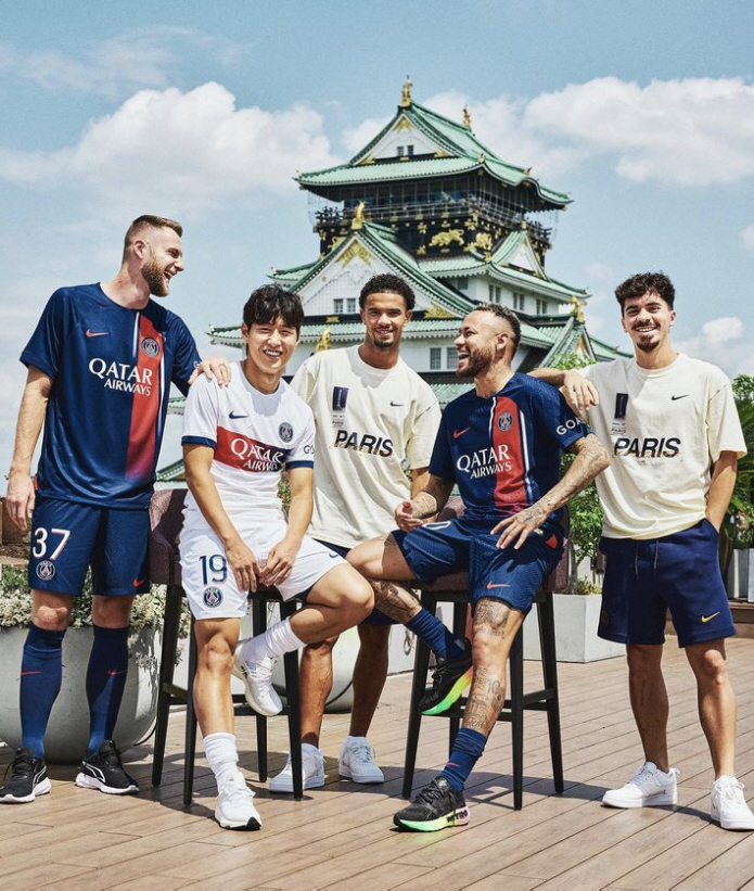 '모자 쓴 대장' 이강인 선봉→'찐친' 네이마르까지 PSG 부산 상륙 '…