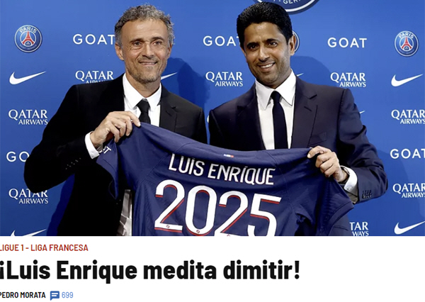 '충격 엔리케 사임 고려' PSG 이강인, 데뷔 하기도 전에 감독 바뀌나