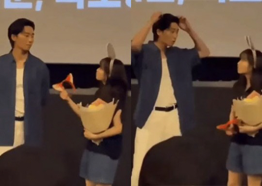 "양해구했다 vs 박보영-팬들 민망" 박서준 '머리띠 거부'에 갑론을박 …
