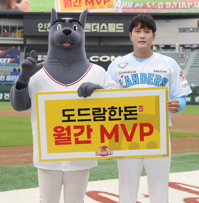 SSG, 도드람한돈 7월 MVP에 서진용+김성현 선정 "큰 보람 느낀다"