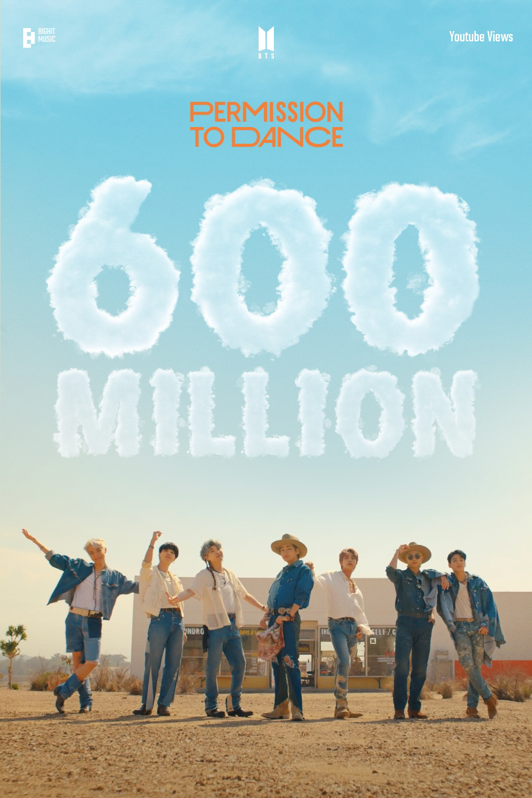 [공식] 방탄소년단, '퍼미션 투 댄스'MV 6억뷰 돌파…통산 12번째