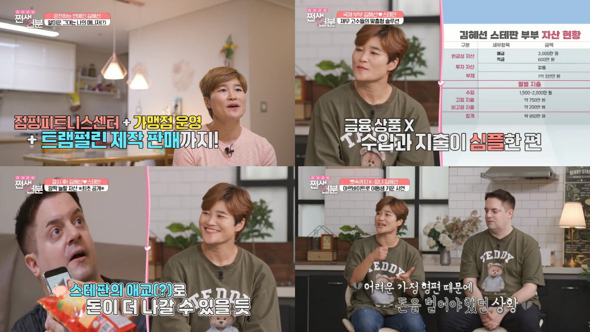 김혜선 "점핑 센터로 월 수입 2천만 원…♥독일남편 때문에 돈 빠져" (…