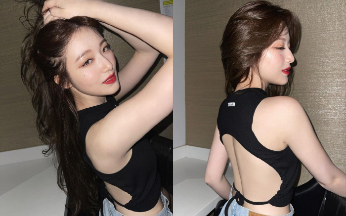 (여자)아이들 슈화, 완벽한 뒤태 미녀…섹시한 눈빛이 포인트