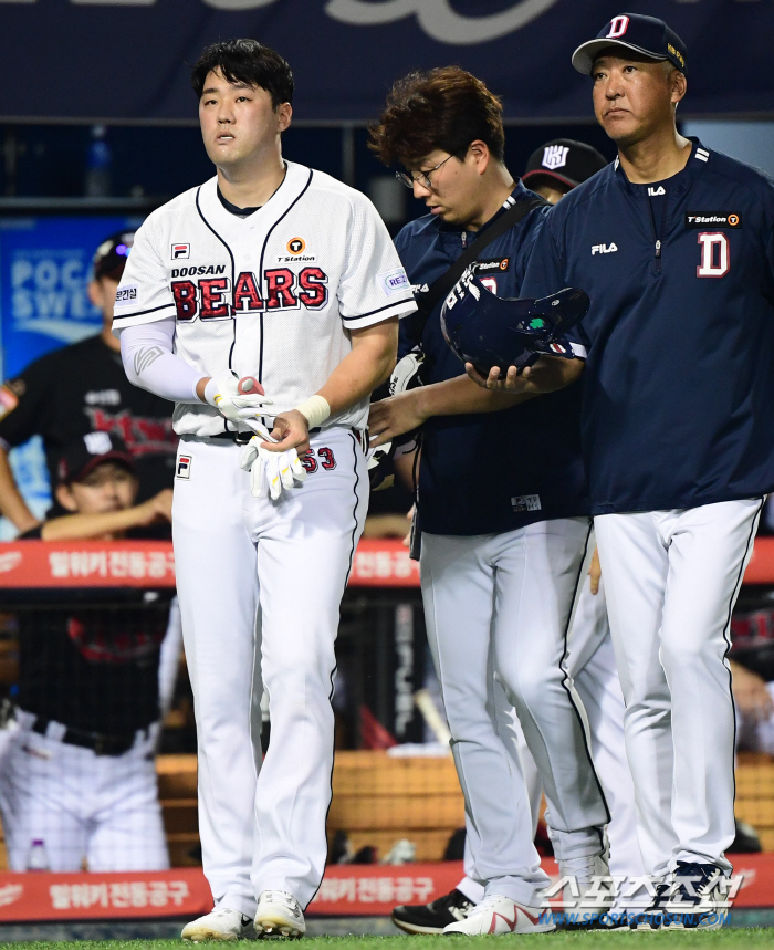 '두산 덮친 불운' 선두타자 3루타에도, 사구로 얻은 출루에도 병살타, …