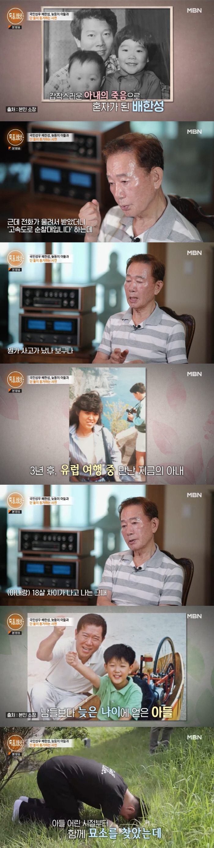 배한성 "아내 교통사고로 세상 떠나"...재혼 후 낳은 늦둥이 子와 묘소…