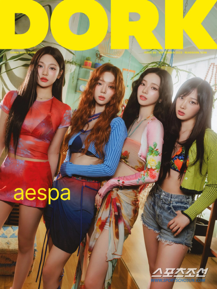 에스파, K팝 그룹 최초 英 매거진 DORK 9월호 커버 장식…"'Bet…