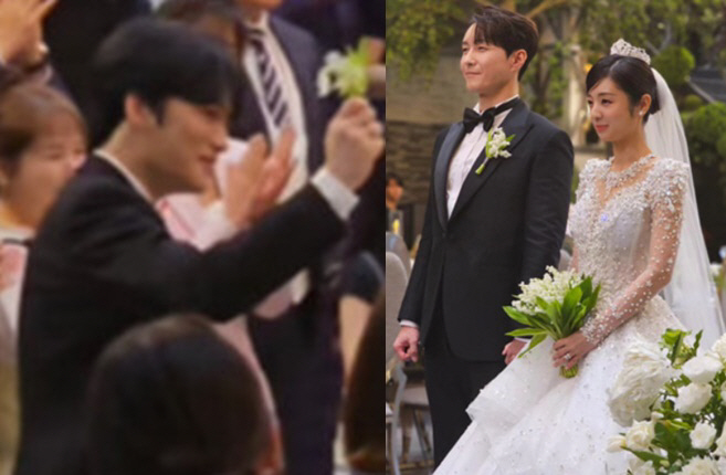 "김재중, 부케 받아버렸다" 심형탁♥사야, 스타 하객 총출동한 '韓 결혼…