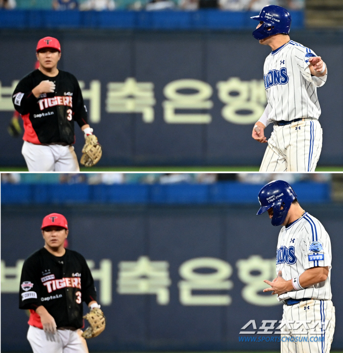 김선빈 글러브 뺏어든 강민호의 미소, 그날 2루 베이스에선 무슨 일이?[…
