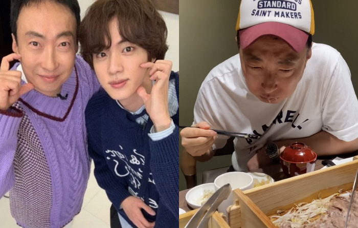 "BTS 진 가족 식당서 회식" 박명수, 진과 의리 빛냈다…"PMS♥BT…