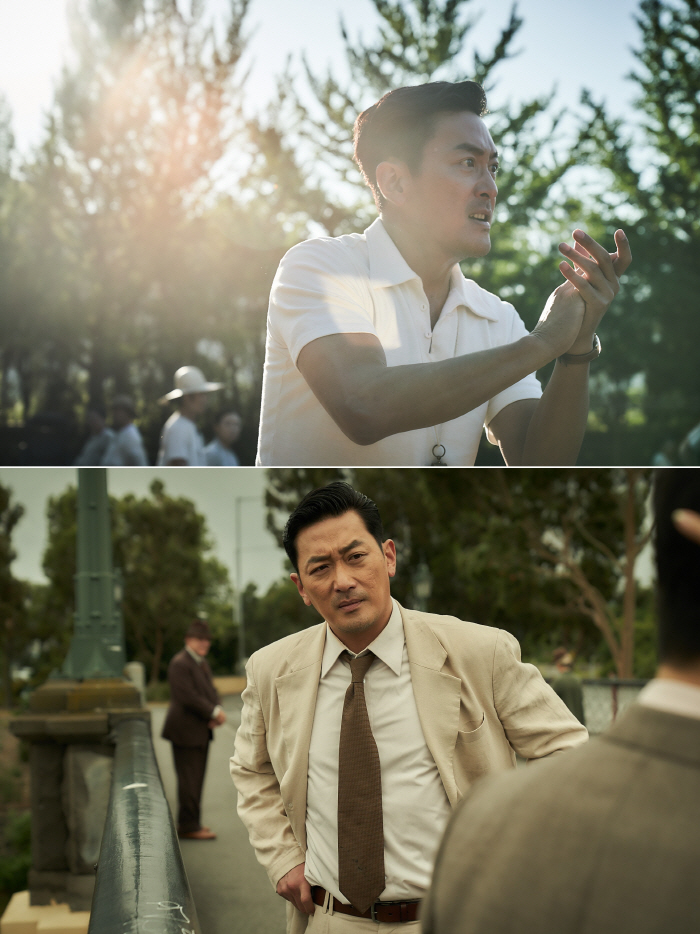 "시나리오 받자마자 곧바로 출연 결정"…'1947 보스톤' 하정우, 손기…