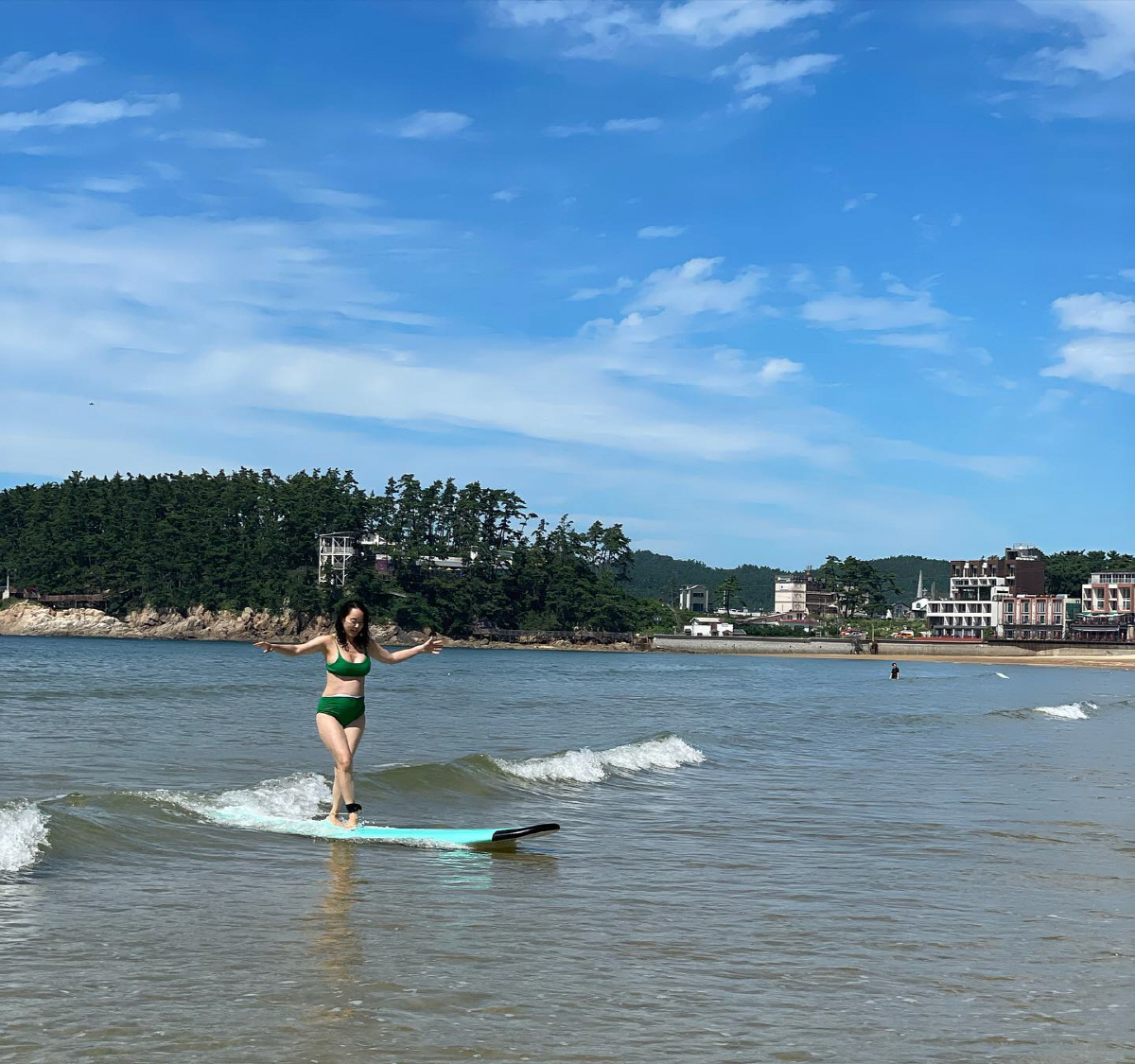 '한의사♥' 윤진서, 임신 중 서핑→무중력 러닝머신까지 "6개월 만에 느…