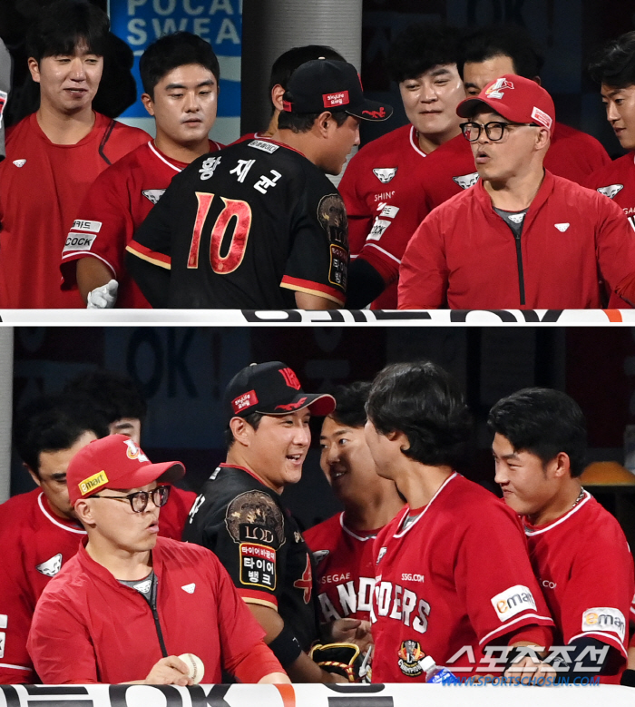 '이건 누구 다리?' 타구 잡다 상대 더그아웃으로 쓱~, 다친 팔보다 놓…