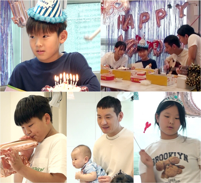 정성호네 오남매, '1인 1닭' 생일상…자체 제작 생일 파티로 '눈길' …