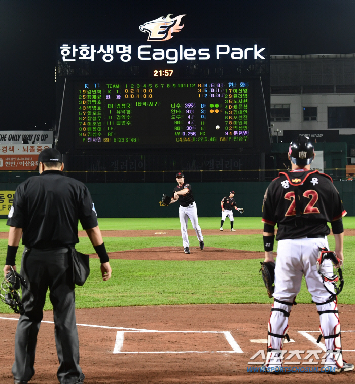 1차전 오후 2시 시작→우천 중단 204분→2차전 오후 11시 26분 종…