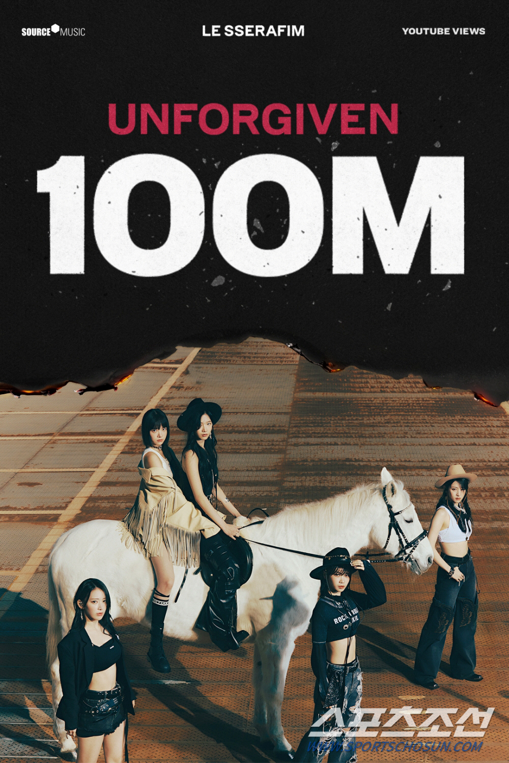 르세라핌 'UNFORVIEN' 뮤직비디오, 1억 뷰 돌파…'FEARLES…