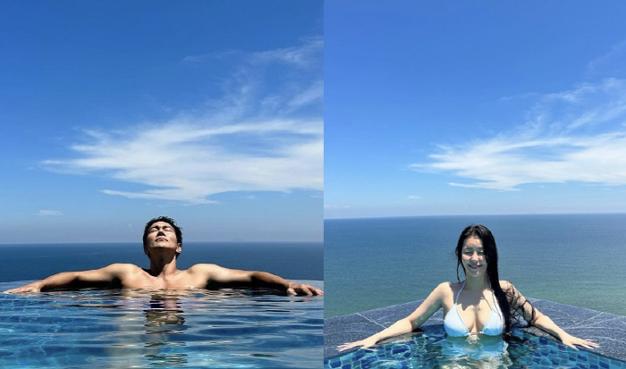 이규한♥브브걸 유정, 과감한 수영장 '럽스타'…당당한 '11살차 커플'
