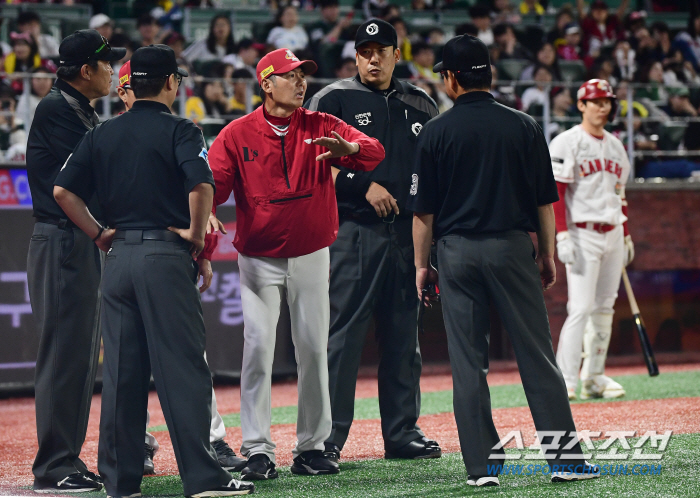 KBO "페어 선언 했어도 2루 못갔을 것" 한유섬 가상 아웃? 또 심판…