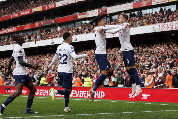 '북런던더비서 멀티골 폭발' 톱 손흥민, 'EPL 득점 2위+토트넘 15…