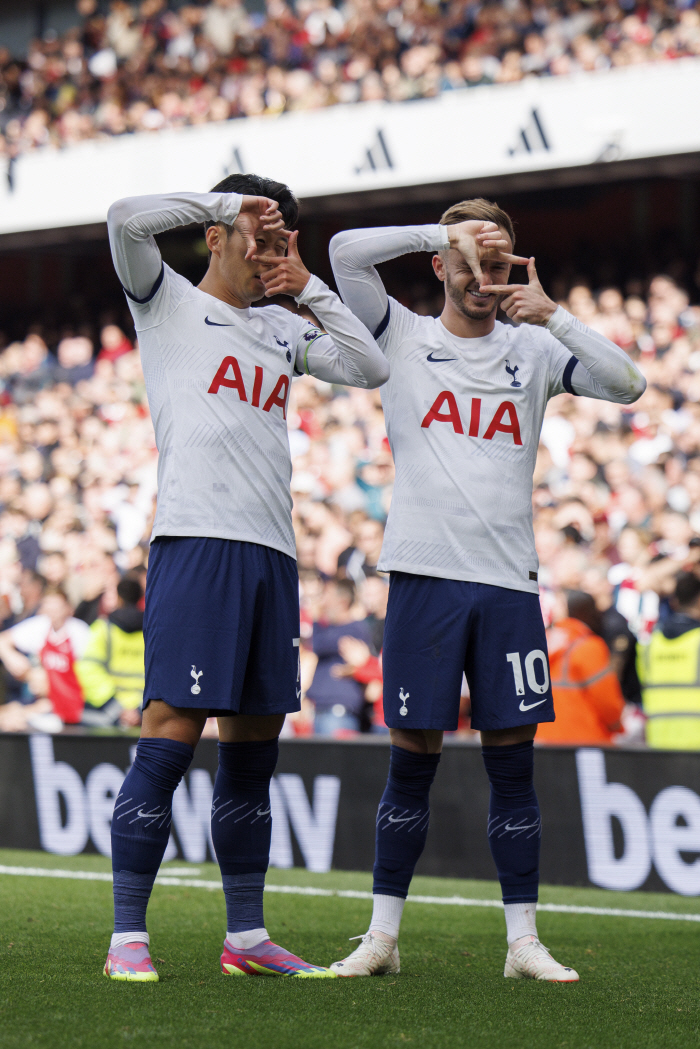 '북런던더비서 멀티골 폭발' 톱 손흥민, 'EPL 득점 2위+토트넘 15…