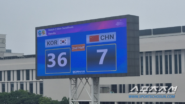 [항저우현장]"짜요"외치던 中, 韓럭비 '59초 득점'에 일제히 '침묵'…