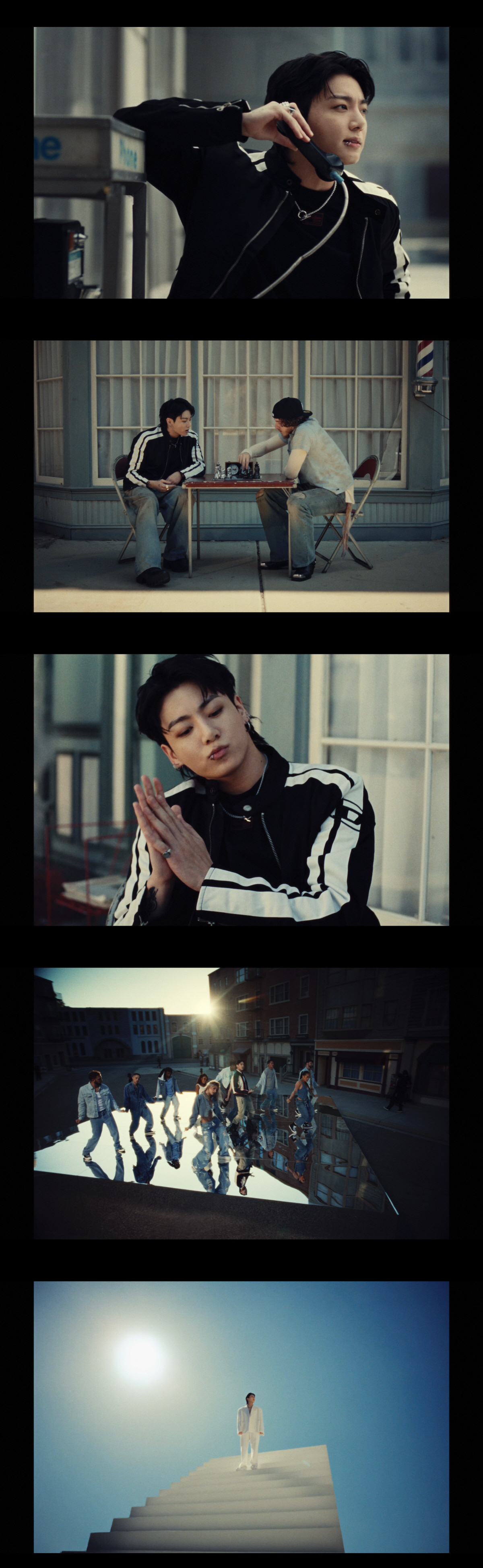 BTS 정국, 신곡 '3D' 뮤직비디오 보니…소화전 부수고 빗 속 퍼포먼…