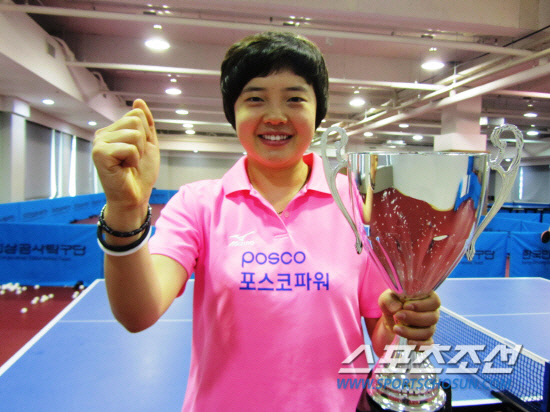 2011년 한국귀화 선수가 된 포스코에너지 시절의 전지희.