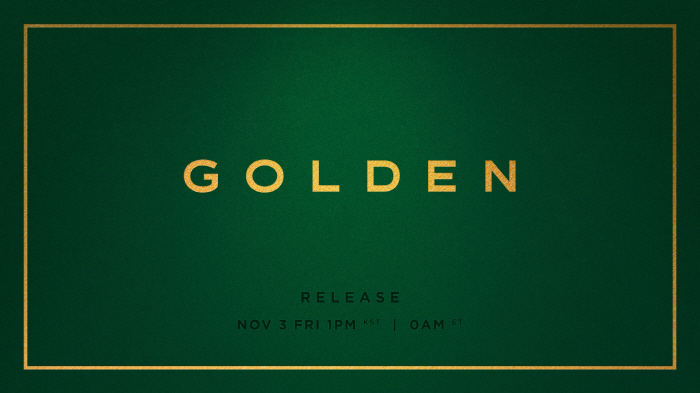 '방탄 황금막내' 정국, 11월 3일 첫 솔로 앨범 'GOLDEN' 발매…