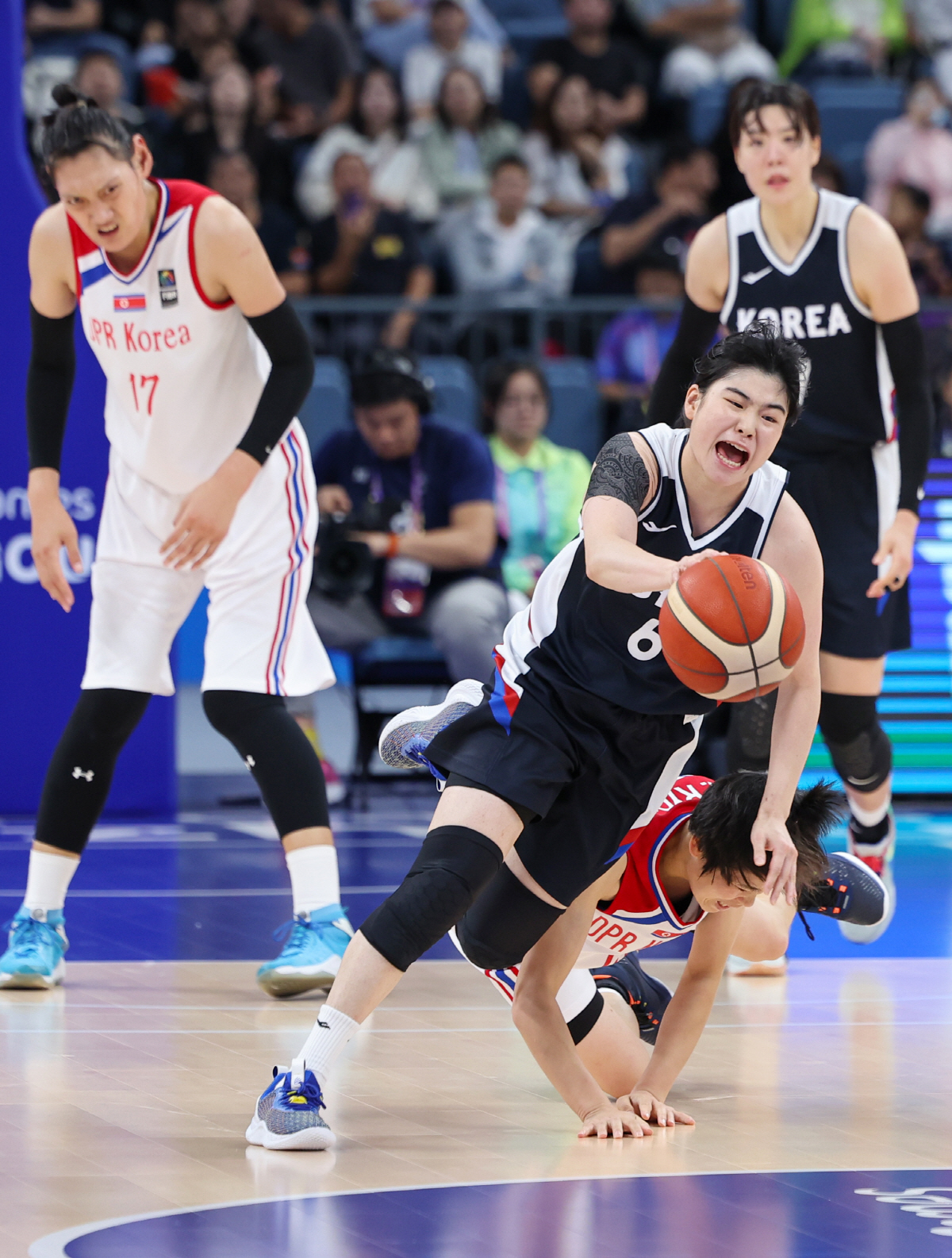 [항저우ON]'자존심 지켰다'여자농구 '남북대결' 30점차 대승, 동메달…