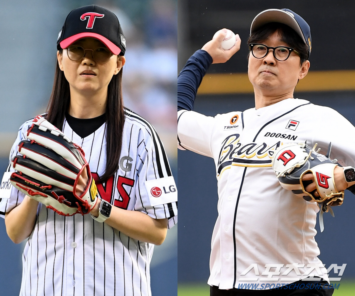 '남편은 두산 아내는 LG' 폭투 후 양의지 품에 안겨 어린아이처럼 기뻐…