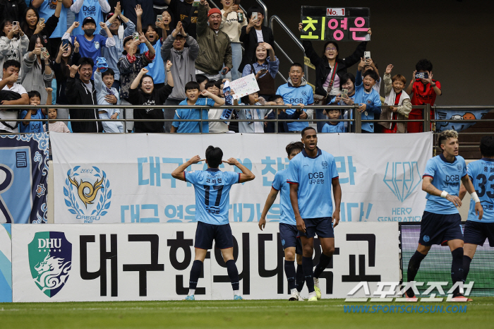 "윗물 그이상!"'고재현X벨톨라 연속골'대구,'이승우 멀티골'수원과 2대…
