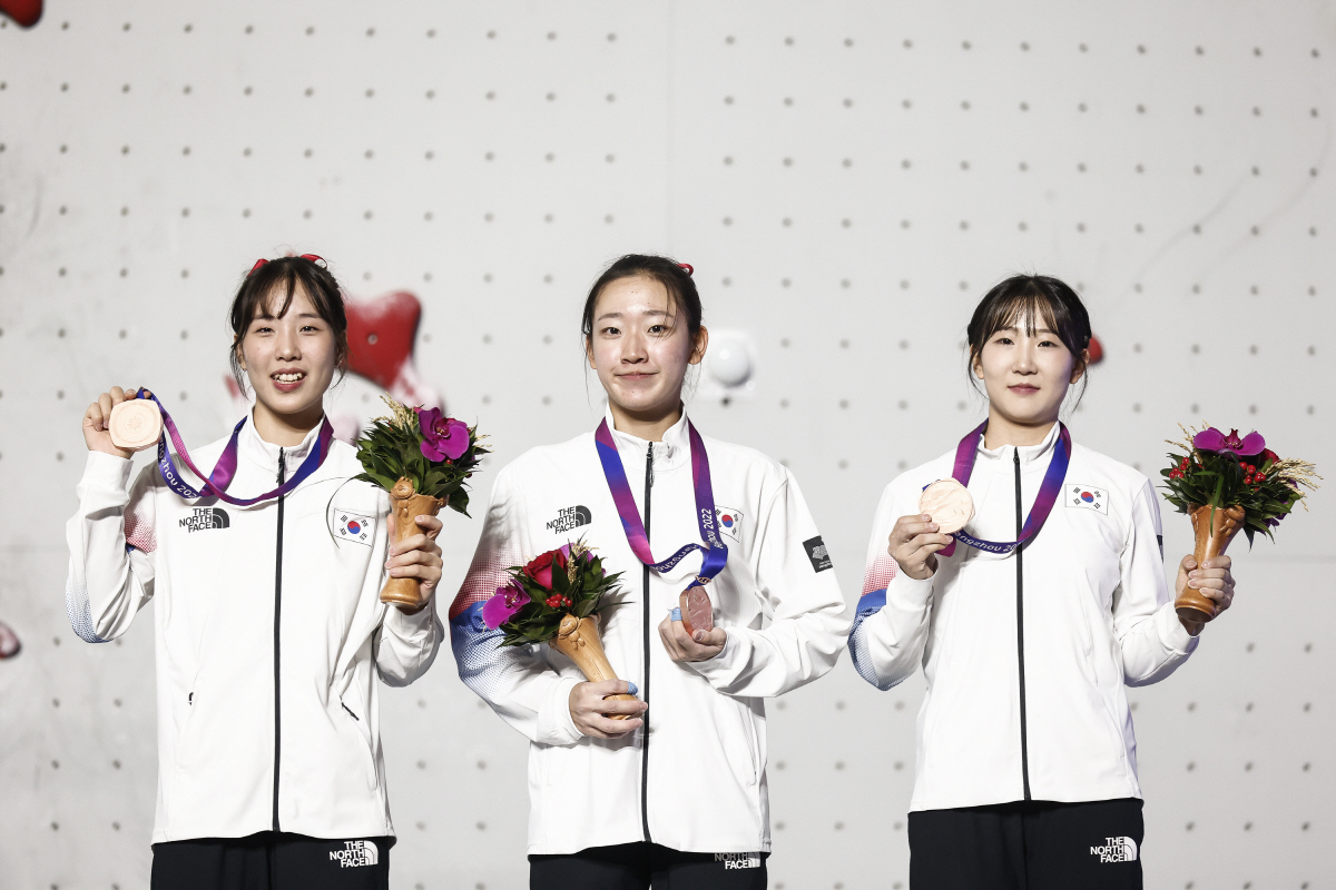 노스페이스 애슬리트팀 정지민 선수, 항저우 아시안게임 스포츠클라이밍 동메…