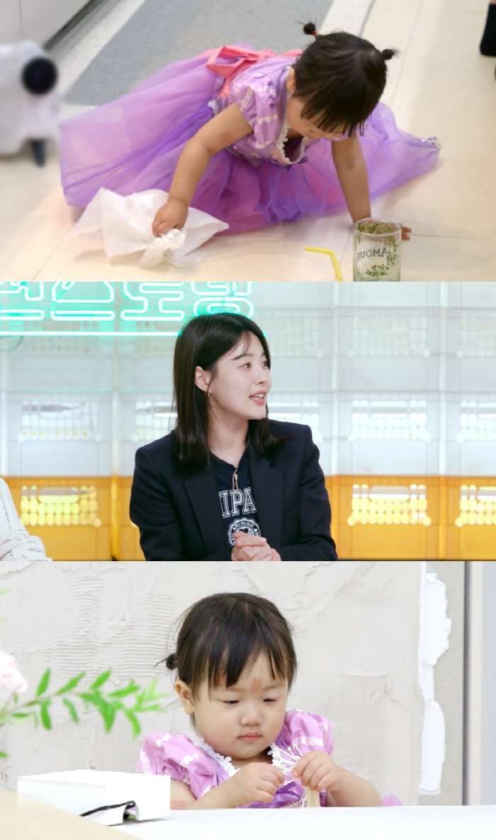 한지혜 '단호박 육아법'…24개월 딸에 "흘린 물은 직접 닦으세요"('편…