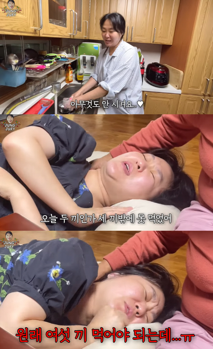 "시집 잘 왔다" 정주리, 명절에 캠핑→시母 무릎 누워 야식 기다려(정주…