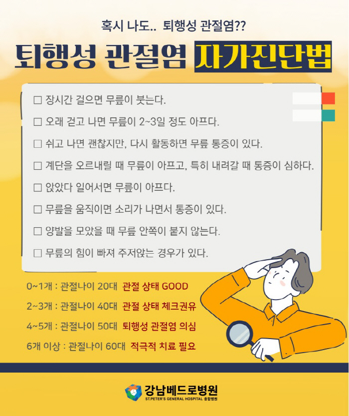 환절기 '퇴행성 관절염' 주의…민간요법·속설 의존 안돼