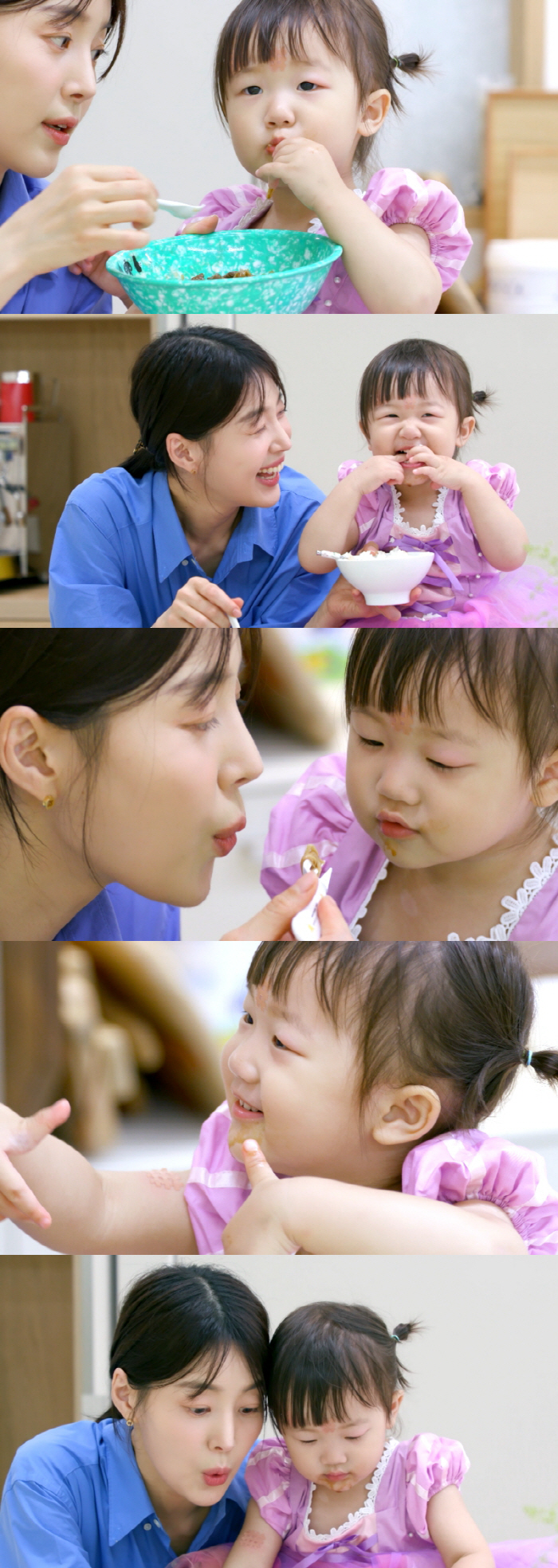 한지혜 딸, 생애 첫 짜장면 면치기로 흡입…슈퍼 먹방 베이비 탄생 ('편…