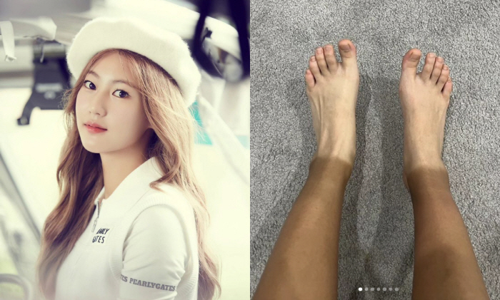 송지아, 하얀 발과 검게 탄 다리..母 박연수도 놀라게 만든 골프 열정