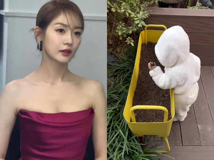 성유리♥안성현 쌍둥이 딸, 모종삽 들고 흙 고르기..귀여움이 한도초과