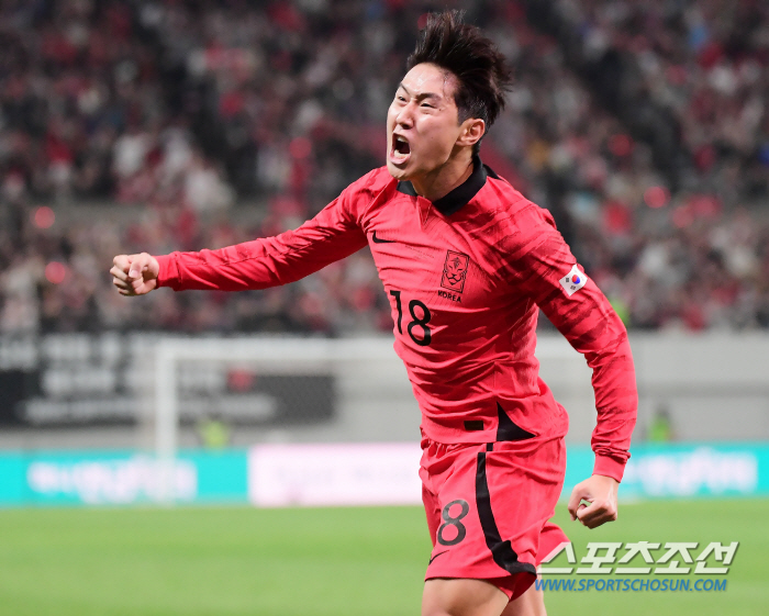 '유럽파 폼 미쳤다!' 한국, 손흥민-이강인-김민재-황희찬-정우영 릴레이…