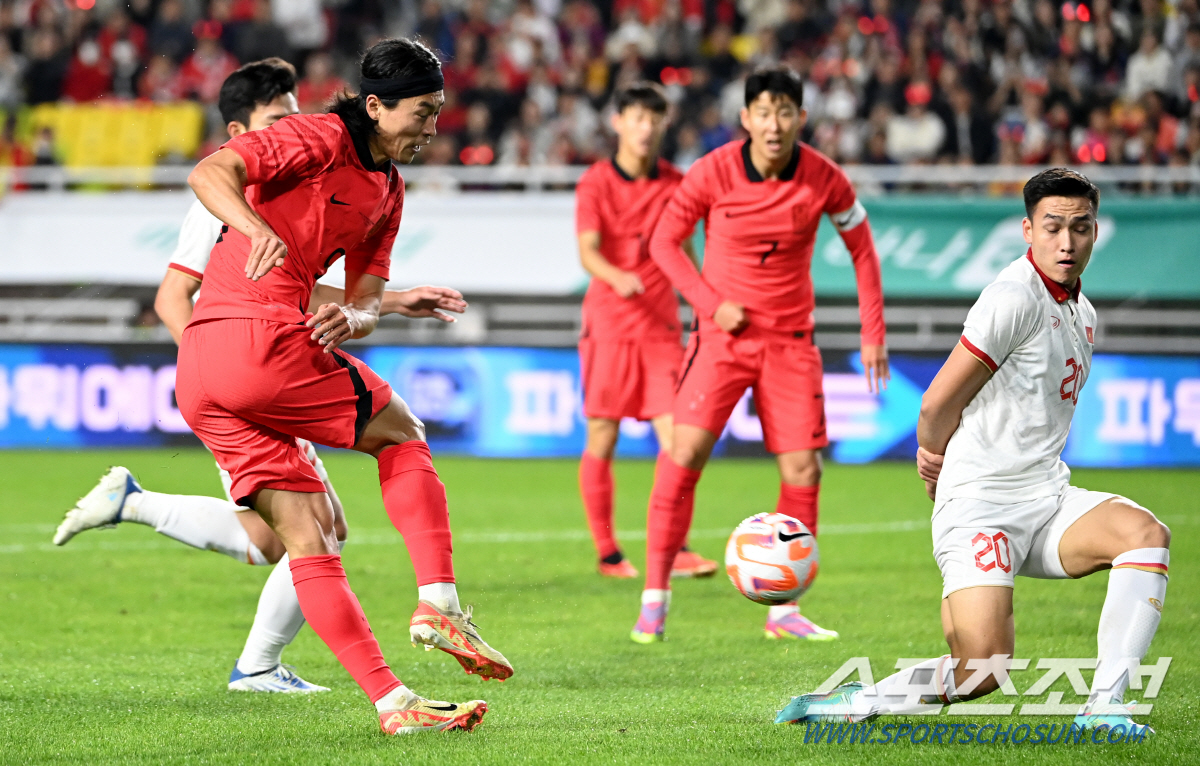 '유럽파 폼 미쳤다!' 한국, 손흥민-이강인-김민재-황희찬-정우영 릴레이…