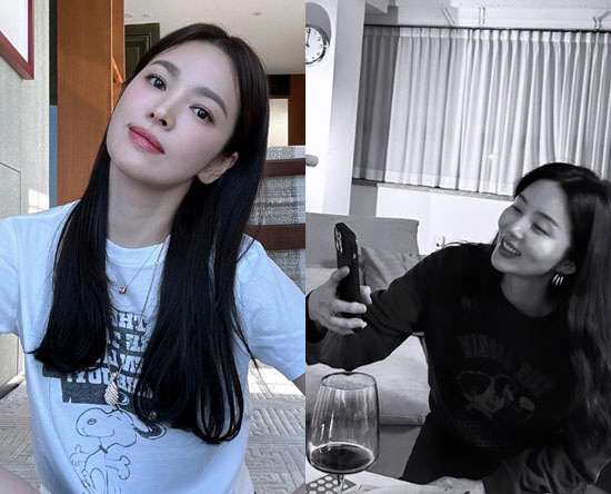 송혜교 집에서 '21년 절친' 모임 또? 박효주X최희서X박솔미 '내추럴'…