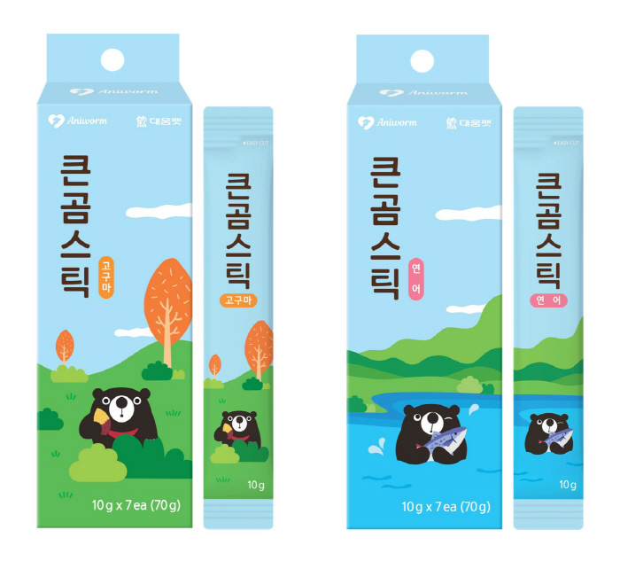 대웅펫, 밀웜으로 만든 '큰곰스틱 2종' 선보여
