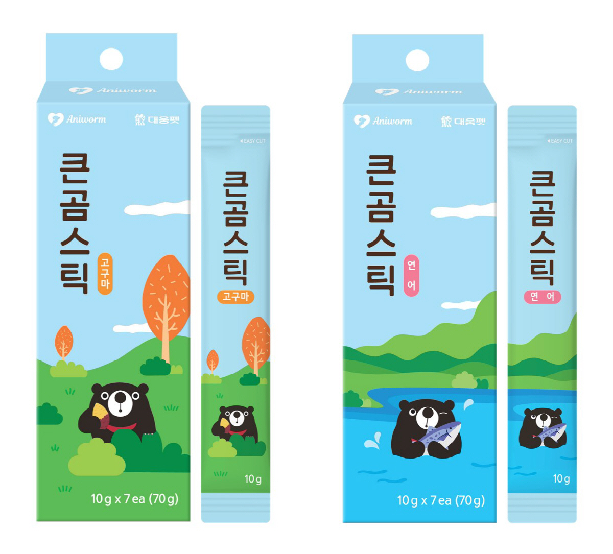 대웅펫, 밀웜으로 만든 '큰곰스틱 2종' 선보여