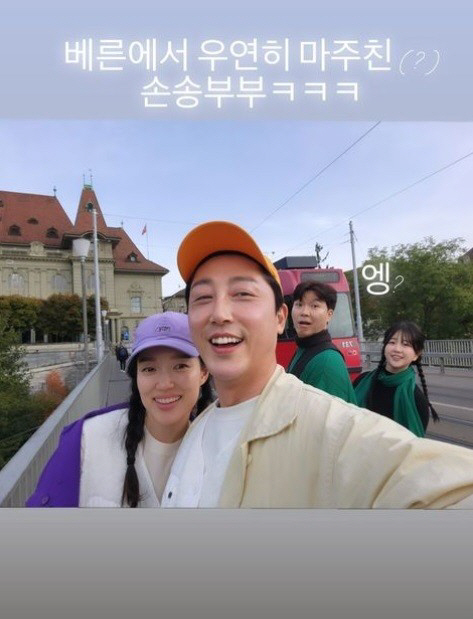 박수홍♥김다예, '절친' 손헌수 부부와 신혼여행도 함께…"우연히 마주친 …