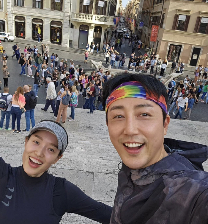 손헌수 부부, 박수홍♥김다예와 신혼여행 동행 "로마에서 러닝 중"