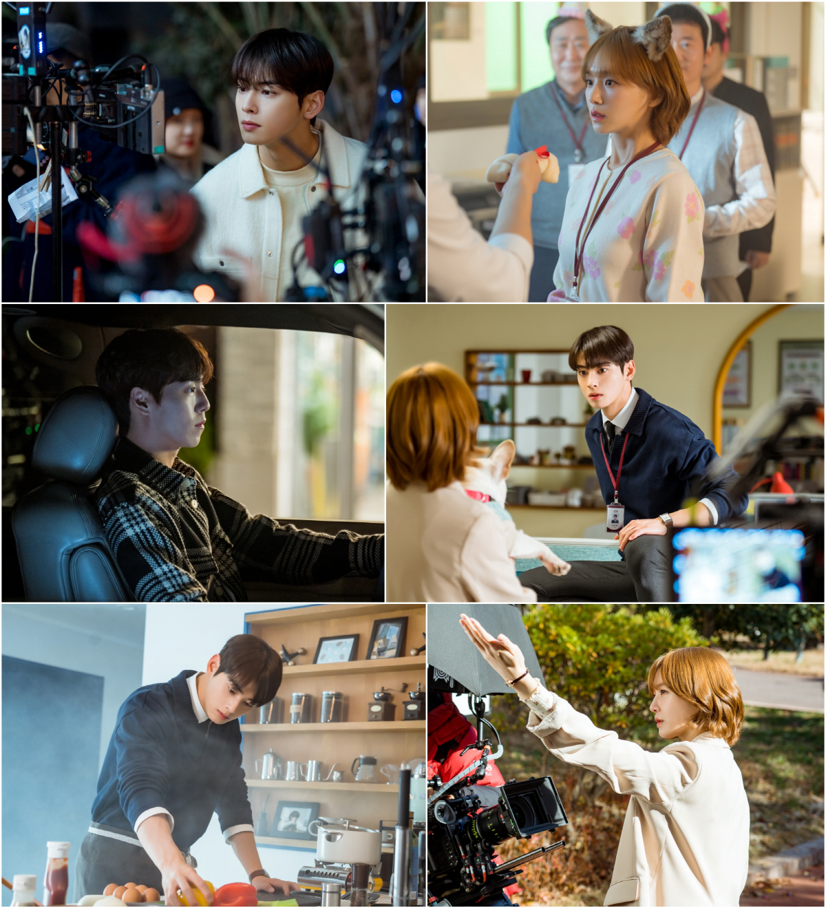 '오늘도 사랑스럽개' 차은우X박규영X이현우, 캐릭터와 혼연일체 '집중 모…