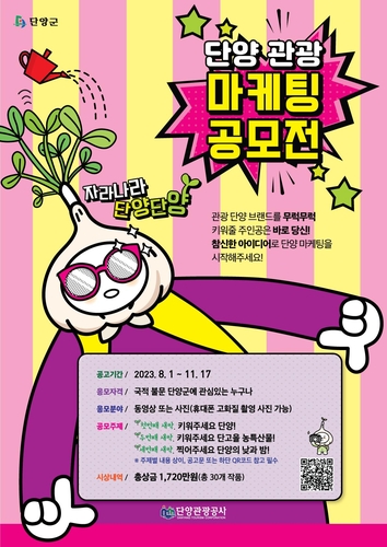 '단양 관광지를 알려주세요'…단양 관광 마케팅 공모전