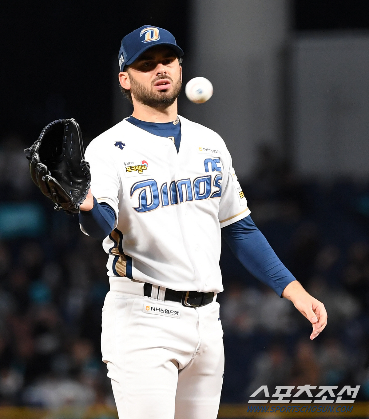 2023 KBO 포스트시즌 두산 베어스와 NC 다이노스의 와일드카드 결정전 1차전이 19일 창원NC파크에서 열렸다. NC 태너가 숨을 고르고 있다. 창원=박재만 기자pjm@sportschosun.com/2023.10.19/