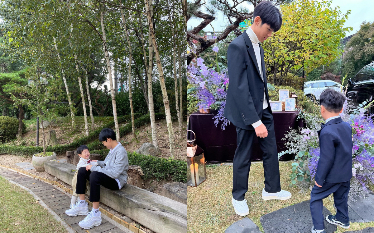 장신영♥강경준 가족사진..닮아서 더 행복한 '붕어빵  네 식구'