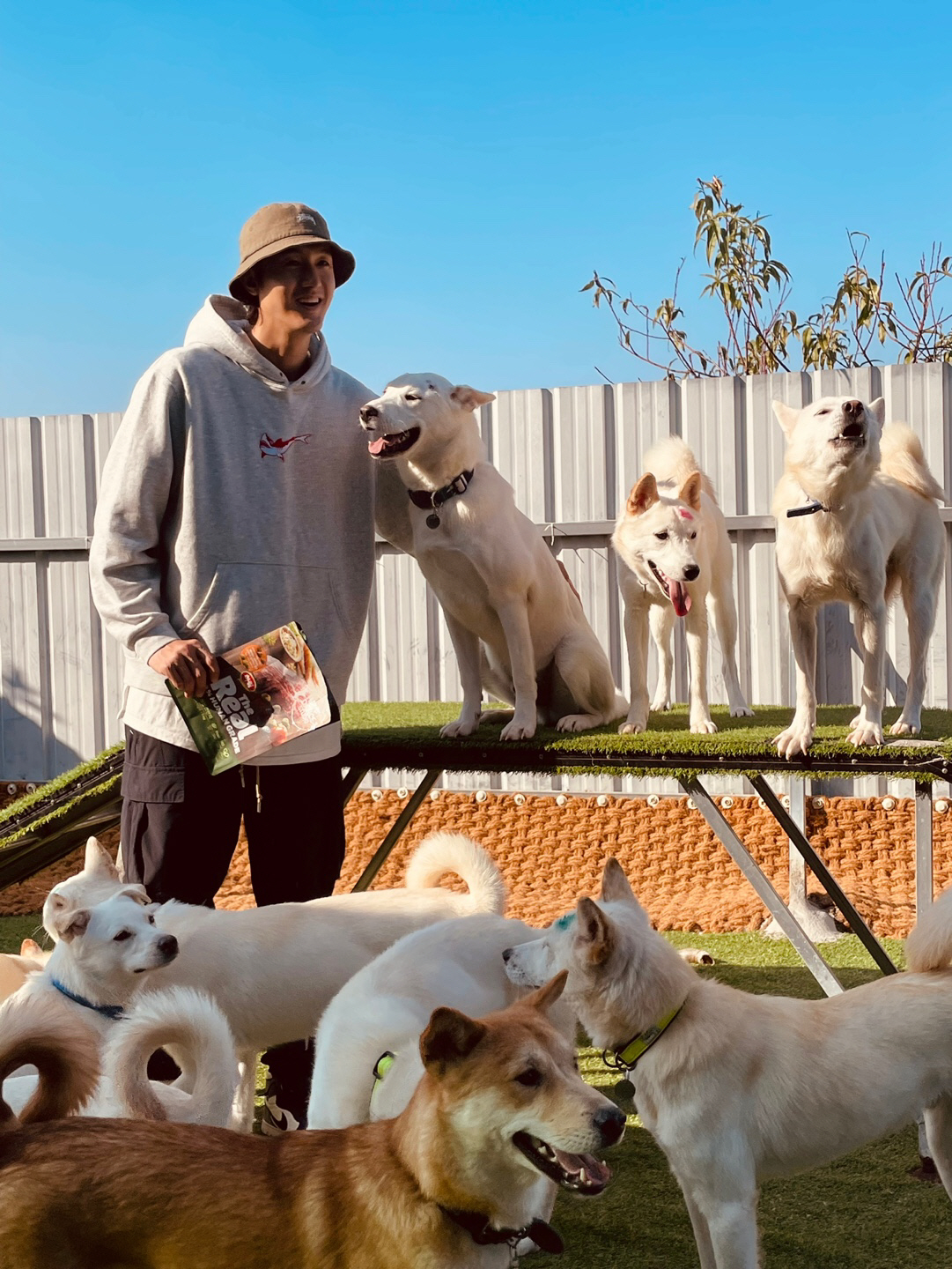 배우 이기우 부부, 유기견센터에 사료 1톤 기부..동물 사랑 행보 계속